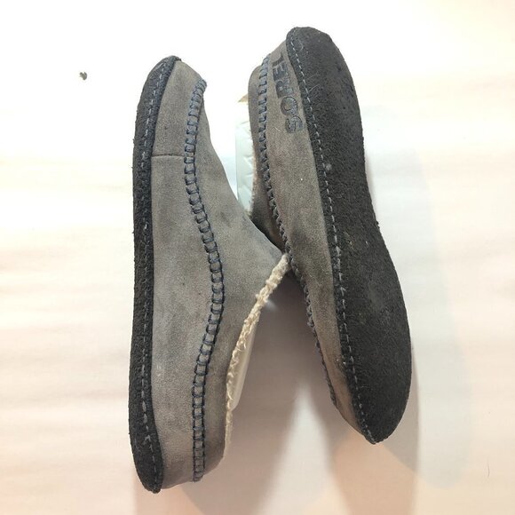 SOREL Falcon Ridge II Slippers Men's Size 12 Gray Black Sherpa Lining Shoe - Picture 10 of 11